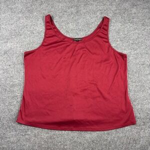 Heartsoul Tank‎ Top Womens 3X Maroon Burgundy Scoop Neck Sleeveless Plus Size